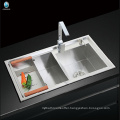 Foshan manufacturer stainless steel washing portable hand wash zero radius kitchen sink